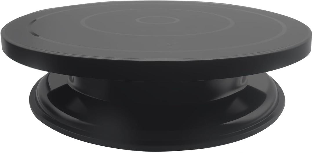 Cake Decorating Turntable 11 Inch Cake Turntable Anti-slip Rotating Cake Stand for Decorating(1pc Black)