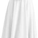 Simplee Women's Summer Sleeveless Cocktail Midi Dress 2026 Elegant Classy Crewneck A Line Flowy Party Tank Formal Dresses (White, L)