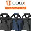 OPUX Soft Cooler Bag, Insulated Collapsible Lunch Cooler Bag for Men Work Camping Beach Travel, Portable Soft Sided Leakproof Waterproof Large Lunch Bag Box with Shoulder Strap 18 Cans, Heather Gray