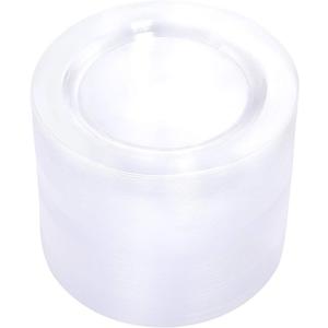 bUCLA 100Pieces Clear Plastic Plates - 6.25inch Premium Hard Disposable Salad/Dessert/Appetizer/Small Cake Plates for Wedding& Party