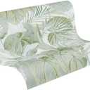 Livingwalls Wallpaper Jungle Design - Green, Gray - Tropical Wallpaper 395.99in x 20.87in Made in Germany - 393554