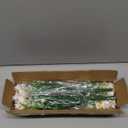 TURNMEON 8 Bundles Artificial Daisy Flowers for Outdoors Summer Decor, UV Resistant Fake Cemetery Flowers Faux Plastic Greenery Shrub Plants for Hanging Garden Window Porch Memorial Day Decor(White)