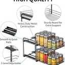 RCHYFEED Spice Rack, 2 Tier Pull out Cabinet Spice Organizer, Height Adjustable Slides out Ultra-smooth Racks for Spice Organization, Seasoning Organizer for Inside Cabinets(7.5" Wx10.5 Dx9.5 H)