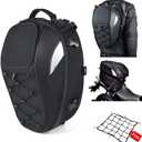 Motorcycle Tail Bag,Seat Bag,Dual Use Waterproof Helmet Bag for Motorbike - with One Extra Motorcycle Cargo Net