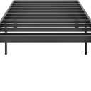18 Inch Metal Twin XL Bed Frame No Box Spring Needed - Easy Assembly Heavy Duty Noise Free Narrow Bedframes - Single Black Basic Steel Slats Platform with Storage