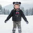 Baby Girls Boys Winter Coat Warm Fleece Jacket for Toddler Kids 6M-12M (Black)