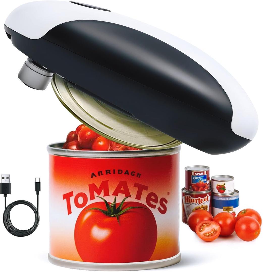NOTUSIUY One-Touch Can Opener Electric with Rechargeable USB-C Fast Charge, The Electric Can Openers for Senior Best Gift in Kitchen