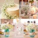 50 Pcs Babys Breath Artificial Flowers, Baby Breath Flowers Artificial Bulk, Real Touch White Fake Flowers, Faux Babies Breath Gypsophila for Wedding Home Decor Floral Arrangement