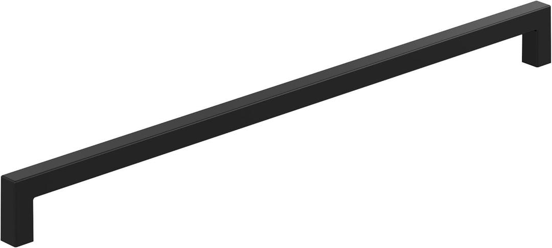 Amerock BP36911FB Matte Black Cabinet Pull | 12-5/8 inch (320mm) Center-to-Center Cabinet Hardware | Monument | Furniture Hardware | Drawer Pull