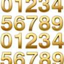 Mailbox Numbers Gold, 2 Inch Address Sign Number Stickers for House Doors, Hotel Apartment Office Room, Business Decorate Project, Pack of 2 Sets.