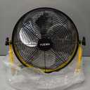 YUEMA Battery Operated Powered 14 Inch Floor Fan High Velocity Rechargeable Fan Cordless Metal Blade Portable Fan for Camping Travel Patio Tent Indoor Outdoor 360 Degree Manual Tilt 12 Speed