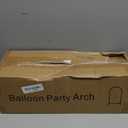 Metal Arch Backdrop Stand and Cover Set, 6.6FT Beige Reusable Spandex Fitted Backdrop Cover and Gold Wedding Arch Frame for Baby Shower, Birthday, Parties Decoration.