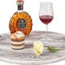 Wooden Lazy Susan for Table Turntable Organizer 18 Inch Large Lazy Susan Vintage Brown Wood Tray for Pantry Cabinet Countertop Serving Tray Round Spins Balanced Spice Rack for Kitchen Dining Room