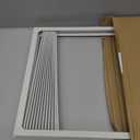 Window AC Side Panel with Frame Set,Air Conditioner Accordion Filler Curtain Replacement for Window AC Units,Fits Most 5,000 BTU Units,White,2 Pack