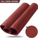 RingSun 12''X12'' Red Leather Sheets for Crafts (3mm), Full Grain Leather Tooling Leather