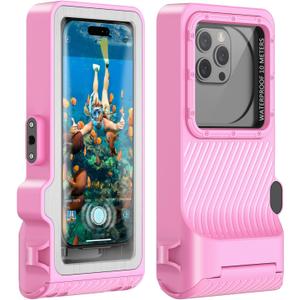 Waterproof Phone Case for Snorkeling - Underwater Touchscreen Housing, Universal Underwater Photo&Video Diving Case for iPhone 17/16/15/14 Pro Max Samsung Galaxy S25/S24 Ultra Up to 6.9'' Purple