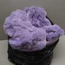 Lotus Karen Faux Fur Throw Blanket Purple - Big Bubble Rabbit Fluff Blanket for Couch Bed Sofa,Softest Fluffy Fuzzy Cozy Blanket,Thick Furry Plush Shaggy Warm Blankets for Women,90x90 Inches (Lilac)