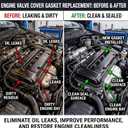Engine Valve Cover Gasket Set Fits for VW Beetle 2006-2013,Golf 2010-2013,Jetta 2005-2013,Passat 2012-2013,Rabbit 2006-2009,2.5L L5,VS50735R
