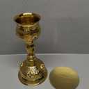 Needzo Solid Brass Chalice and Paten Set, High Polished Communion Goblet and Dish, Catholic Church Supplies, 11 x 5.25 Inches, 5 Diameter Plate