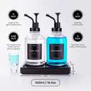 Molimoli Hand Bathroom Soap Dispenser Set, Glass Mouthwash Dispenser for Bathroom, Dish Soap Dispenser for Kitchen Sink, Soap Dispenser Pump, ...