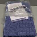 COSY HOMEER 32X20 Inch Anti Fatigue Kitchen Rug Mats are Made of 100% Polypropylene Half Round Rug Cushion Specialized in Anti Slippery and Machine Washable (Blue 2pcs)