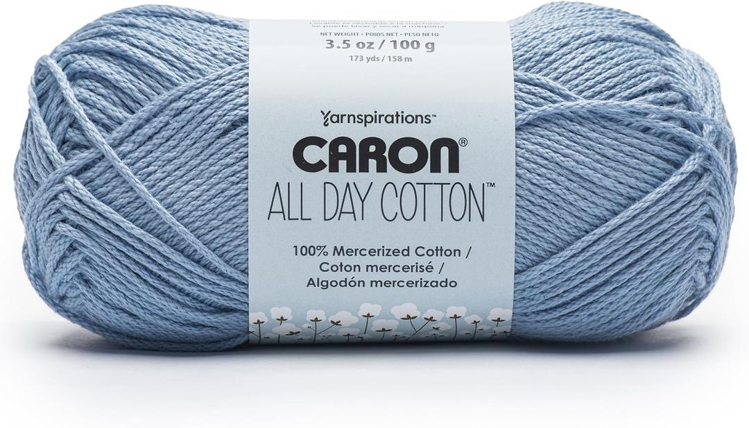 Caron All Day Cotton Yarn (100G/3.5oz), White Shirt
