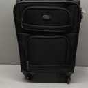 U.S. Traveler Rio Lightweight Softside Rolling Carry-on Suitcase, 4-Wheel Set, Black