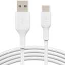 Belkin USB A to USB C Cable, 3.3ft, 15W - Type C Charger, iPhone Charger Cord for iPhone 16 & 15, Galaxy S25, Pixel 9, iPad Pro, Airpods Pro, Switch, CarPlay & More - White