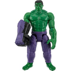 Avengers Marvel Mech Strike 6-inch Scale Action Figure Toy Hulk with Compatible Mech Battle Accessory, for Kids Ages 4 and Up, Black