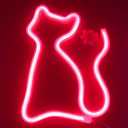 LED Red Cat Neon Signs Lights Wall Decor,Battery or USB Operated for Room,Wall Decor Table LED Neon Light Sign,Decorative for Bar,Christmas,Home Party, Wedding Birthday Kids or Girls Room(Red Cat)