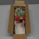 Artificial Poinsettias Christmas Flowers with Red Berry Pine Cone Branches Linen Base,12 Faux Poinsettias Plants for Home Office Table Fireplace Winter Indoor Christmas Decorations Red