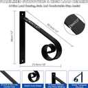 12inch Handrail for Outdoor Steps,1 Step Stair Handrails-Wall Mounted Wrought Iron Hand Railing-Powder Coated Carbon Steel-Metal Art Single Step Handrail-Step Grab Rail for Indoor Outdoor Stair Step