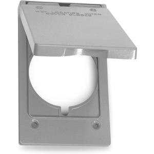 SIGMA ENGINEERED SOLUTIONS 14244 Weatherproof Outdoor 30/50 Amp Outlet Cover, Gray, Metal 1-Gang, Vertical, 1-Pack