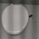 KOHLER Stonewood Quiet-Close, Elongated Toilet Seat Soft Close, Durable Wood, Easy Installation, Universal Fit, Home Essentials, White Finish, K-20466-0