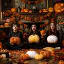 Yookeer 2 Pcs Fall Halloween Pumpkin Pillows, Velvet 3D Simulated Pumpkin Throw Pillow Soft Decorative Sofa Cushion for Thanksgiving Autumn Harvest Farmhouse Home Decor (Yellow,7''+11'')