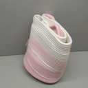 Artfeel 70L Large Cotton Rope Basket, Decorative Woven Blanket Storage for Living Room, Boho Toy Storage & Toy Box for Kids, Versatile Laundry Basket & Nursery Hamper for Blankets(Pink)