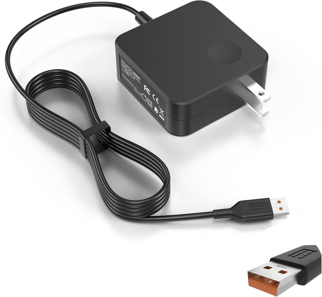 Fancy Buying 65W 40W 6pin USB Cable (Not Square Tip, Not USB Type C) Charger Adapter for Lenovo Yoga 3 Pro-1370 Yoga 3-1170 Yoga 3-1470 36200563 Yoga 700 700-11ISK 700-14ISK W/USB Cable