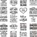 Sarcastic Quotes Iron on Transfers for T Shirts - 20 Sheets Funny DTF Transfers Ready to Press Iron on Decals Vinyl Design for Clothing Jacket Hat Bag DIY Costume Decorations