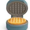 bella Snack-n-Store Min Waffle Maker, EverGood Ceramic Nonstick Coating, Cord Wrap, Ready Indicator Light & Cool Touch Handles, Stackable Design & Customizable Plates, 350 Watt, Surf