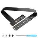 GINTOOYUN 90 Degree NGFF M.2 M-Key NVME Extension Cable 40 CM PCIe 3.0/4.0 M.2 NVME/NGFF SSD Ribbon Flex Cable for Mainboard SSD 2230/2242/2260/2280 (90  Right Angle)