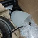 Floor Lamps for Living Room, 70" Floor Lamp Standing Torchiere Lamp with Etched Glass Shade, Metal Pole & Heavy Base, Vintage Tall Corner Lamp Decor for Bedroom, Living Room, Office. No Bulbs (2 Head)