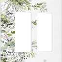 Decorative Outlet Covers Rustic Eucalyptus Leaves Green Leaf 2 Gang Light Switch Cover Plate Double Rocker Wall Plate Switch Plate Covers Faceplate for Bedroom Home Decor 2 Pack