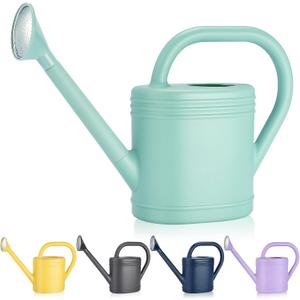 1 Gallon Watering Can for Indoor Plants, Garden Watering Cans for Outdoor Plant House Flower, Modern Plant Watering Can Large Long Spout with Sprinkler Head, Green