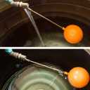 GASHER 2PCS 3/4" 304 Stainless Steel Float Ball Valve with 3/4"G Female x 3/4"NPT Male Adapter, DN20 Adjustable Water Tank Float Ball Valve for Stock Tank Pool Water Level Control