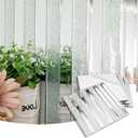 Lovdeco Peel and Stick Mirror Strip Tile, 1.2 x 12 Inches Mirror Tiles for Kitchen Backsplash and Bathroom Wall (5 Pieces, 5 SQ.FT.)