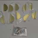 Half Moon Cabinet Pulls Handles,10 Pack 2.52" Hole Spacing Semicircle Drawer Pulls, Finger Pulls Edge Pulls Handles for Kitchen Cabinets with 3 Kinds Screws (10 Pack, Gold)