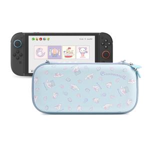 Kuitmor Carrying Case Compatible with Switch 2 (2025) 7.9 Inch, Hard-Shell Slim Travel Case with 12 Game Card Slots for Switch 2 Console and Accessories, Candy Party (Blue)