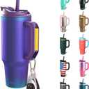 Frost Buddy Thicc Buddy - 30 oz Stainless Steel Vacuum Insulated Tumbler with Lid and Straw for Water - Travel Mug Cupholder Friendly - Gifts for Women Men Him Her (Nebula)