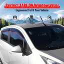 Window Visors Compatible with 2013-2015 Chevy Spark, Hatchback 4Dr Slim line Tape On- Smoke Tint Acrylic by IKON MOTORSPORTS, 2014