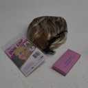 Rosa Star Short Wig Ombre Brown Mixed Blonde Hair Wigs Natural Curly with Bangs Synthetic Hair Fibers Heat Resistant Full Wig for Women